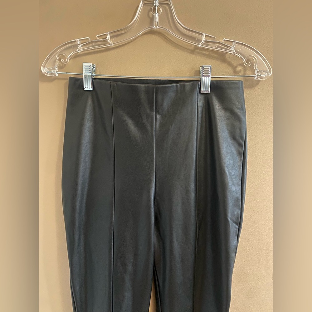 VERO MODA Black Faux Leather Leggings, Faux Leather Pants, High Waisted - Picture 2 of 8